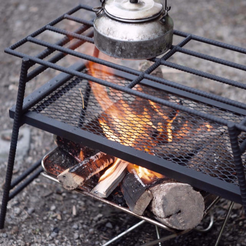焚き火台・Lサイズ エキスパンドメタル網/ロストル セット 其他生活