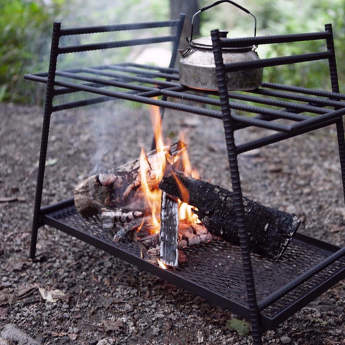 焚き火台・Mサイズ エキスパンドメタル網/ロストル セット その他