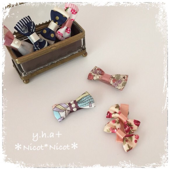 ＊ribbon hair clip＊3本セット 再販 2枚目の画像