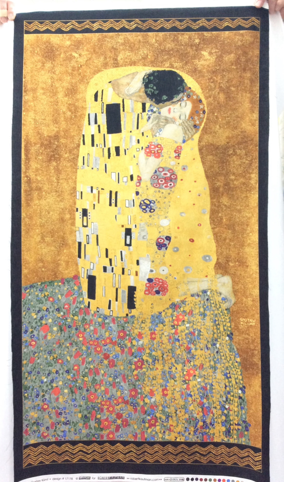 絵画シリーズ クリムト/接吻 USAコットン 生地 あらゆる生地
