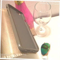 （已達到400個收藏夾！）啞光和可愛的香檳金色！ U形筆記本型智能手機套 第5張的照片