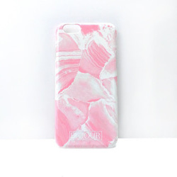 粉紅色蛋白石圖案智慧型手機硬殼 pajour iPhone/Xperia/Galaxy/AQUOS 第1張的照片