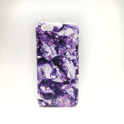 紫水晶圖案智慧型手機硬殼 iPhone/Xperia/Galaxy/AQUOS 第1張的照片