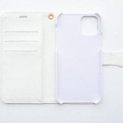 （已獲得 610 個收藏！） （象牙玫瑰圖案錢包式智慧型手機殼，適用於 iPhone/Xperia/Galaxy/AQ） 第5張的照片