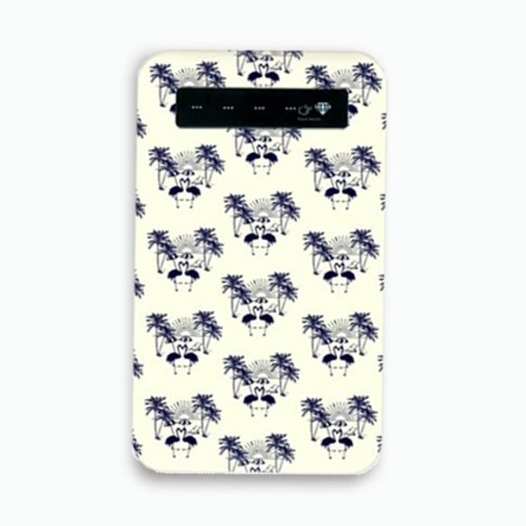 （海軍）火烈鳥×棕櫚樹手機電池（智能手機）（充電器） 第3張的照片