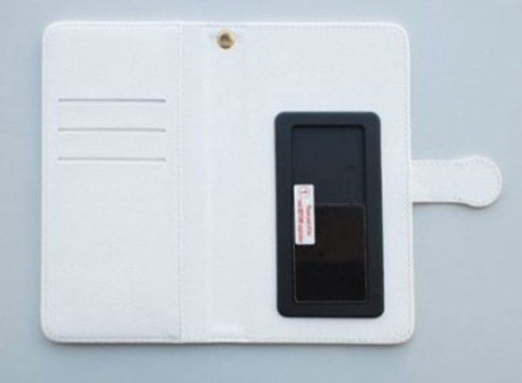 白色佩斯利圖案筆記本智慧型手機保護殼 iPhone/Xperia/Galaxy/AQUOS 第6張的照片