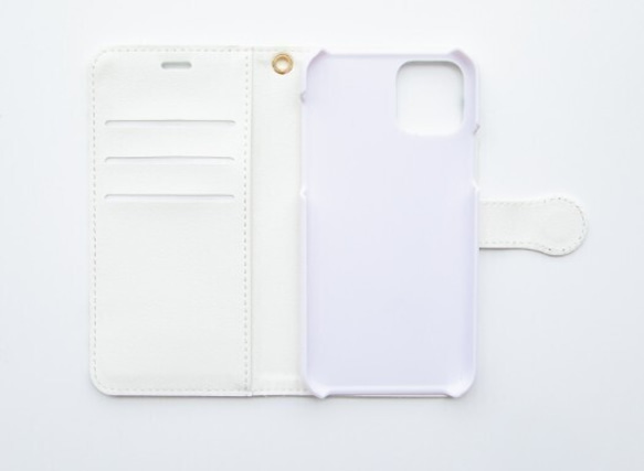 海軍藍成人玫瑰圖案筆記本智慧型手機保護殼 No Bijou [玫瑰] iPhone/Xperia/Galaxy/AQ 第4張的照片