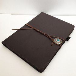 コンチョ 付き iPad  手帳型 カバー ブラック pajour 4枚目の画像