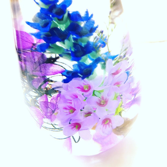 （標本室）漂亮薰衣草Murasakihana混合植物圖鑑燈泡形玻璃瓶（pajour）（禮品） 第2張的照片