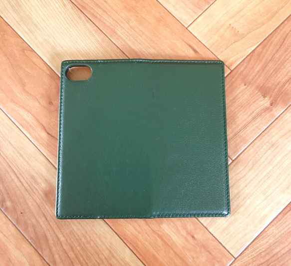成人苔綠色濕潤皮革簡約皮革筆記本保護套（再次上架）PAJOUR 第3張的照片