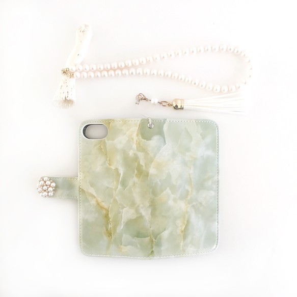 冰綠色大理石紋搪瓷筆記本類型保護套（再次上架）PAJOUR 第4張的照片
