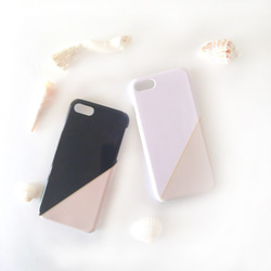 2 色黑色和米色智慧型手機硬殼 iPhone/Xperia/Galaxy/AQUOS 第4張的照片
