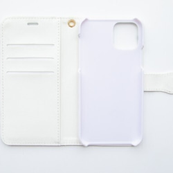 PAJOUR 米色葉子圖案筆記本智慧型手機保護殼 iPhone/Xperia/Galaxy/AQUOS 第6張的照片