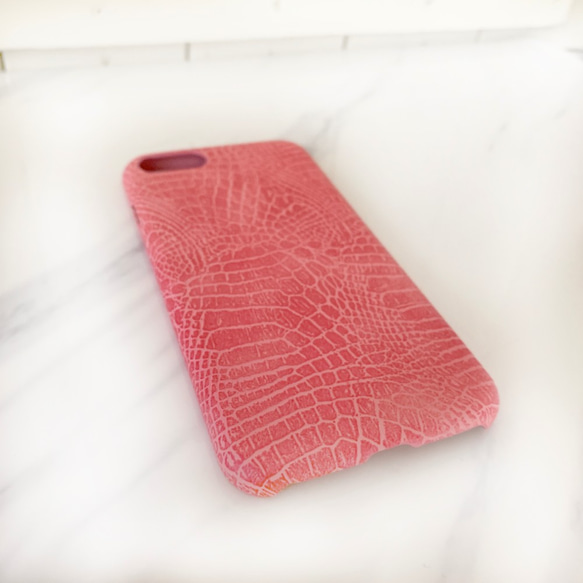 粉紅色鱷魚紋智慧型手機軟殼 pajour 第3張的照片