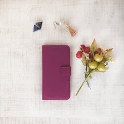 秋冬色 しっとり手に馴染むシンプル手帳型 ケース iPhoneシリーズ/Xperiaシリーズ 2枚目の画像
