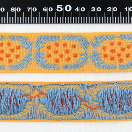 リースリボン50㎝単位 チロリアンテープ オレンジ 25㎜幅 チロルリボン 
