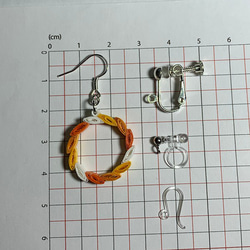 小さな輪っかのペーパークイリングピアスorイヤリングorマスクチャーム 3枚目の画像