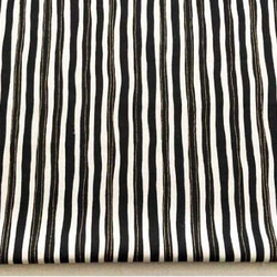 110×50 綿麻キャンバス コットンリネン ラメストライプの布 生地 ブラック 2枚目の画像