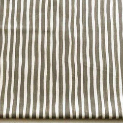 110×50 綿麻キャンバス コットンリネン ラメストライプの布 生地 グレー 2枚目の画像
