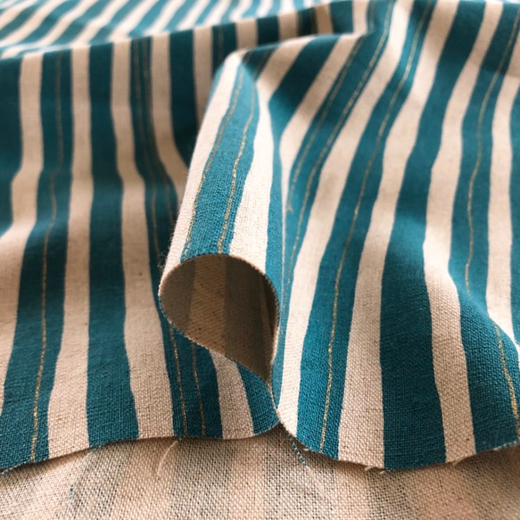 オーダー用生地サンプル 綿麻キャンバス シンプルストライプ オーダー用生地サンプル 綿麻キャンバス シンプルストライプ