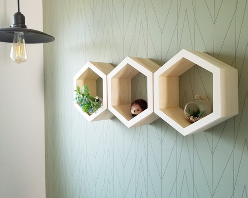 ハニカムシェルフ インテリア 六角形 シェルフ 壁掛けラック・ウォール