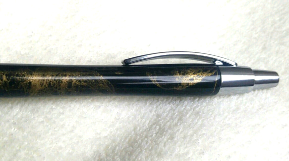 うるし塗りボールペン"黒インク"(蜻蛉塗り) 4枚目の画像