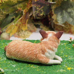 pekegosaku様オーダー作品　コーギー犬のジオラマ・フィギュア 4枚目の画像