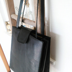 【A4ファイルがすっぽり】本革⭐縦型のレディースビジネストートバッグ 4枚目の画像