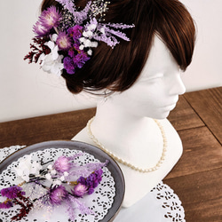◆【癒しの紫】ヘッドドレス( *´艸｀)°˖✧結婚式＊成人式＊ブライダル＊ウェディング＊卒業式 4枚目の画像