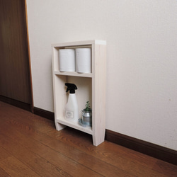 【アウトレット品　1点のみ】『Iibee-mini　ホワイト』　トイレ収納　トイレラック　 4枚目の画像
