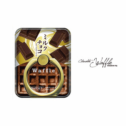 スマホリング【チョコワッフル】ミルクチョコ サンドワッフル 3枚目の画像