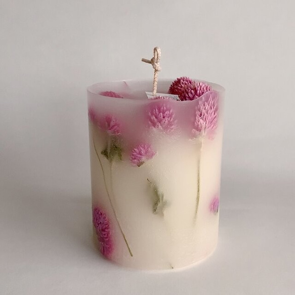 ボタニカルアロマキャンドル（千日紅ゆれて） キャンドル・キャンドル