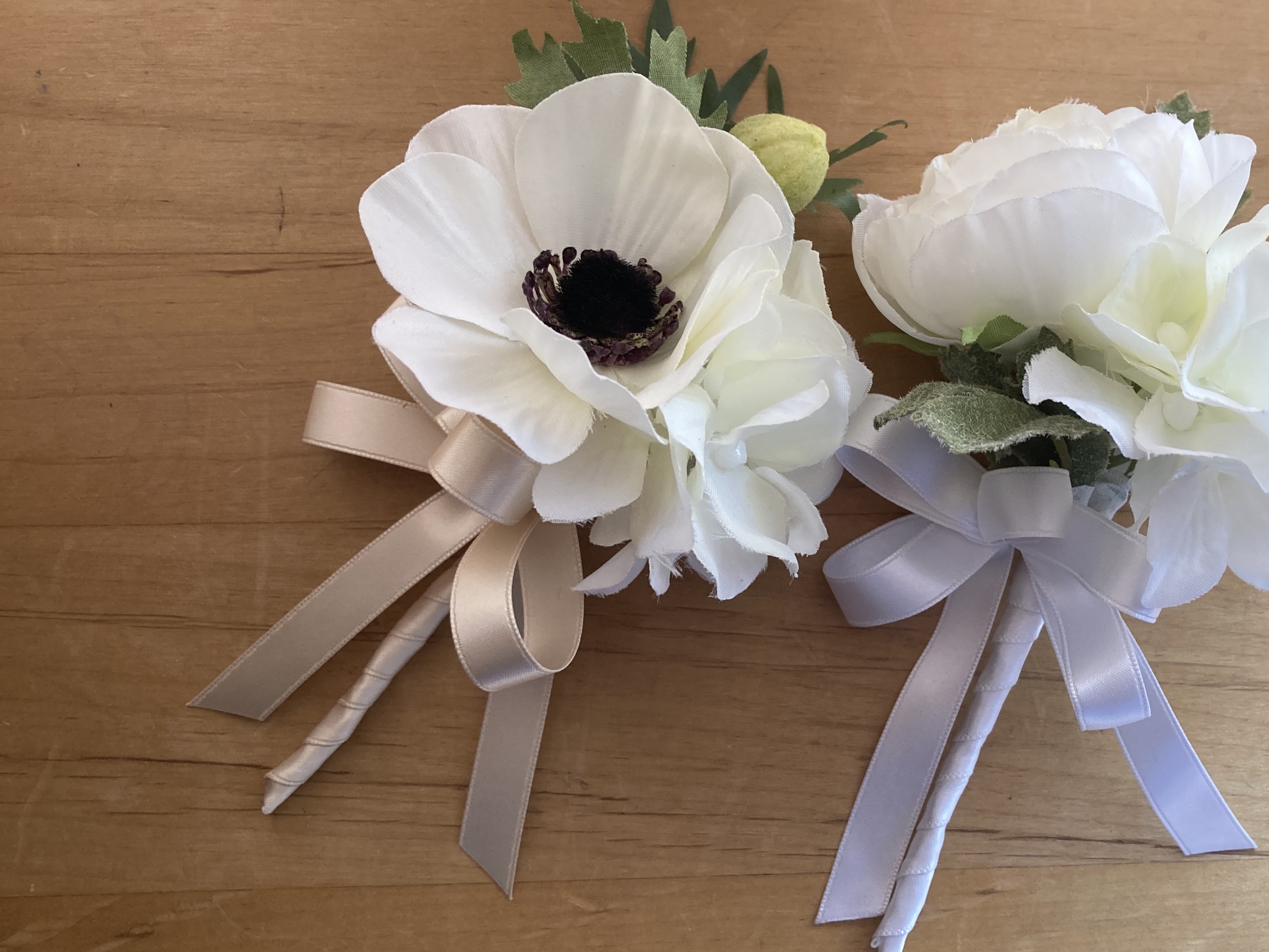 セット】リースブーケ&ブートニア ハンドメイド フェザー 羽 わざとらしく 