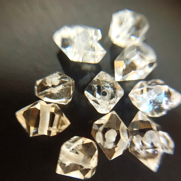 NY産 ハーキマーダイアモンド 天然石 クリア 5個 2枚目の画像