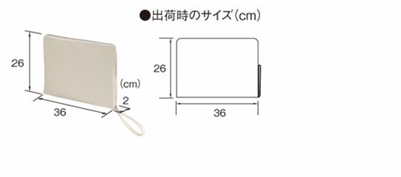 キャンバスクラッチバッグ 　キナリ 5枚目の画像