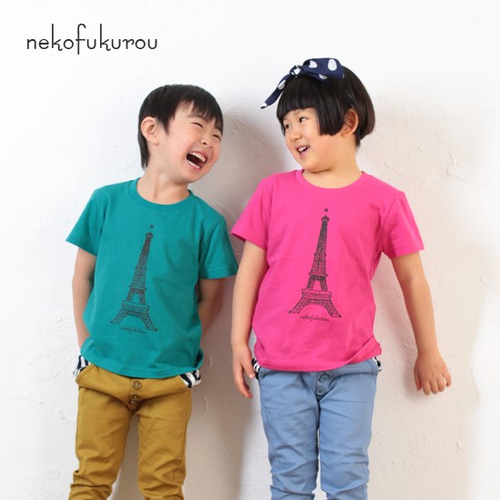 familiar エッフェル塔刺繍 Tシャツ 120 ファミリア familiar 長袖 T