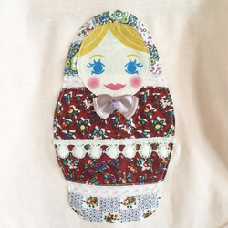 俄羅斯人偶圖案 嬰兒長袖T恤 嬰兒粉 第2張的照片