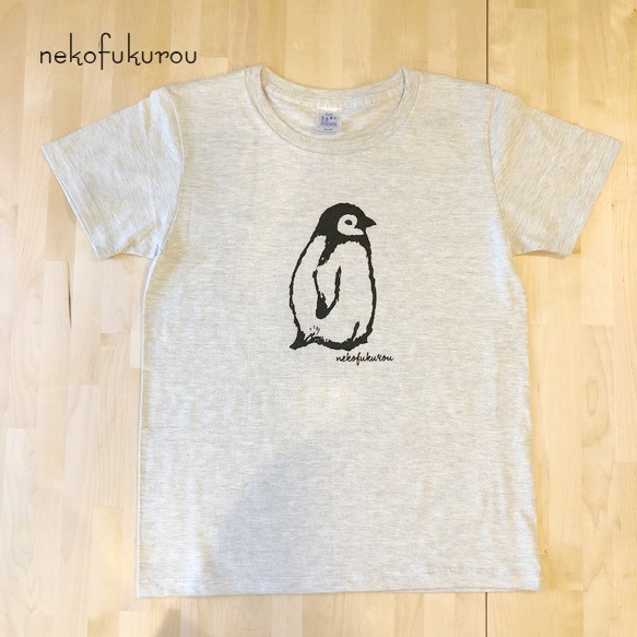 ペンギン プリント Tシャツ  大人サイズ　サイズオーダー可能 6枚目の画像