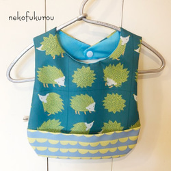 嬰兒餐圍裙刺猬打印 第2張的照片