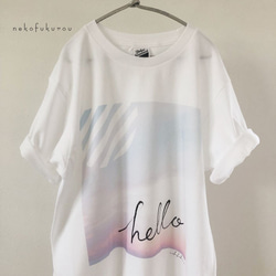 HELLOプリント　ゆるっと　Tシャツ 5枚目の画像