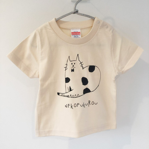 ネコプリント キッズTシャツ （90〜140サイズ）親子お揃いT