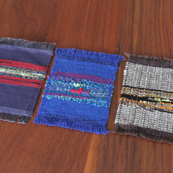 手織りコースターアソート５枚セットA　ティータイム/インテリア/敷物 3枚目の画像