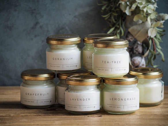 13種類の天然アロマの贅沢ソイキャンドル 1枚目の画像