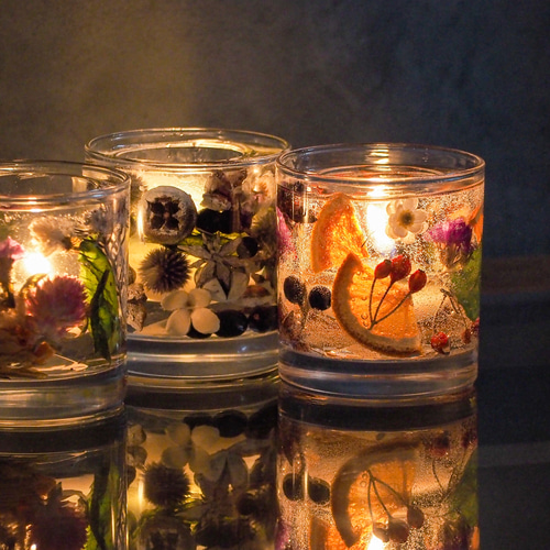 森を歩く気分になるアロマキャンドル blue キャンドル・キャンドル