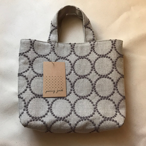 再販〉ハンドバッグ ベージュ×ブラウン タンバリン✨ミナ