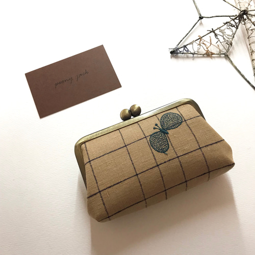 new口金✨12cm角形マチあり♪chouchoライトブラウン✨ミナ