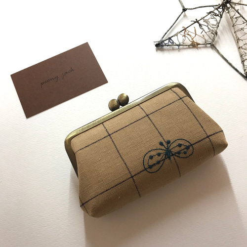 new口金✨12cm角形マチあり♪chouchoライトブラウン✨ミナ