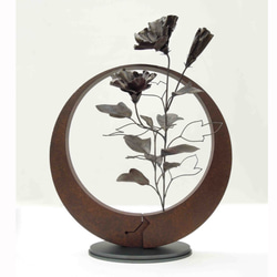 【鉄の植物　カセキの時間シリーズ】OKP-092　天の雫A　ハイビスカス 1枚目の画像