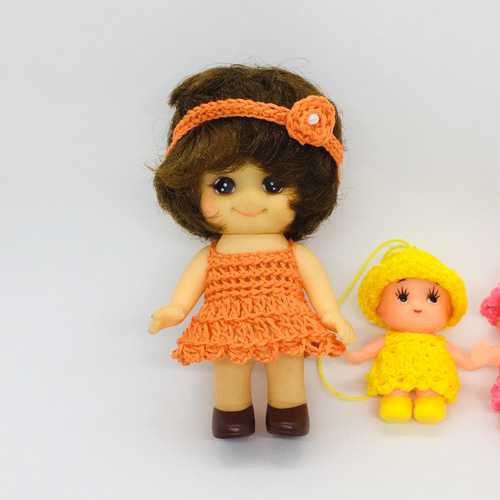 WEB限定カラー ☆キューピー カメオ社 女の子 エプロンドレス 人形 キューピー