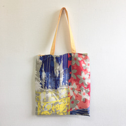 獨一無二的❗️可愛環保袋❤️絢麗多彩的花卉手提袋小號（黃色） 第1張的照片